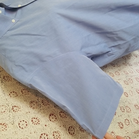 Brooks Brothers 346 Mens Cotton Buttondown Shirt Blue 17 - Picture 4 of 5